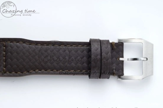 MIROTIME 0118 Pilot Chrono SS AZF 1:1 Best Edition Black Dial Orange Markers on Brown Leather Strap A EasyCare 7065